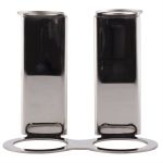 Premium Pump Locking Double Dispenser Bracket, Stainless Steel